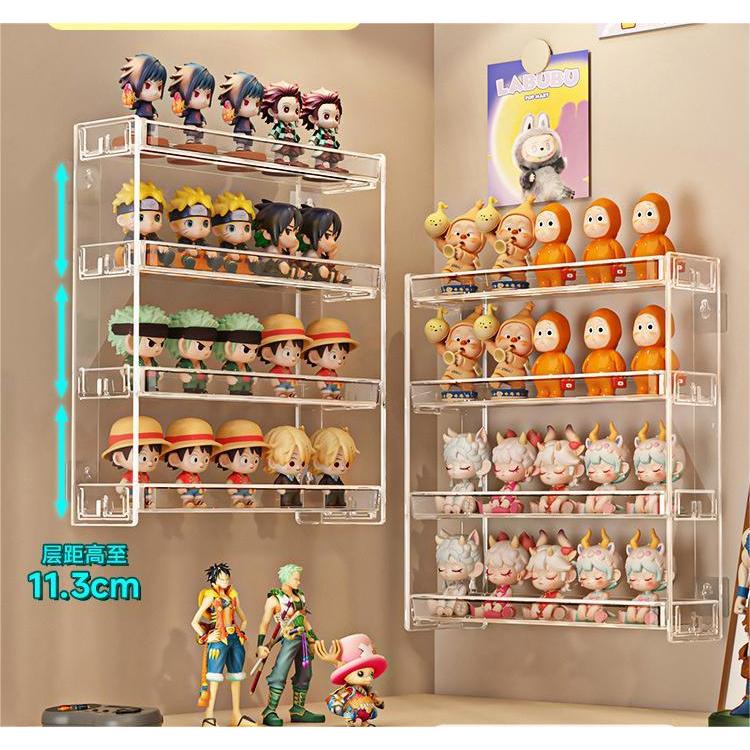 Shopclassyshop Transparent Acrylic Wall-Mounted  Multi-Layer Blind Box Storage Display Rack Figures display Storage Rack
