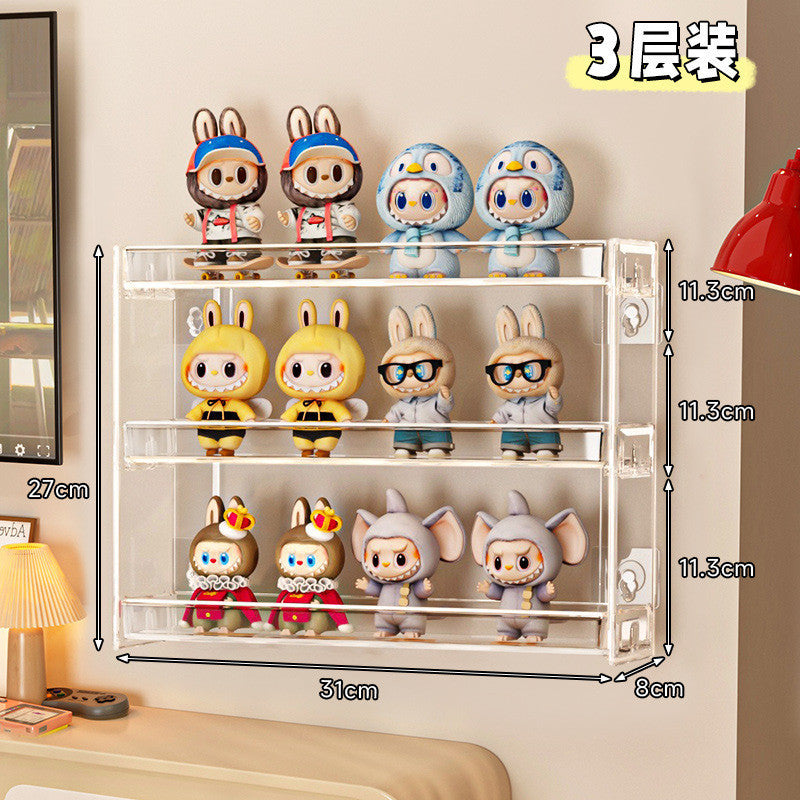 Shopclassyshop Transparent Acrylic Wall-Mounted  Multi-Layer Blind Box Storage Display Rack Figures display Storage Rack