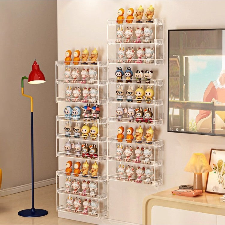 Shopclassyshop Transparent Acrylic Wall-Mounted  Multi-Layer Blind Box Storage Display Rack Figures display Storage Rack