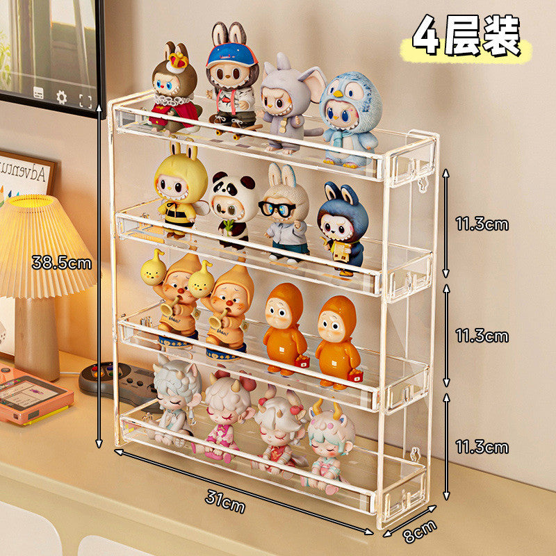 Shopclassyshop Transparent Acrylic Wall-Mounted  Multi-Layer Blind Box Storage Display Rack Figures display Storage Rack