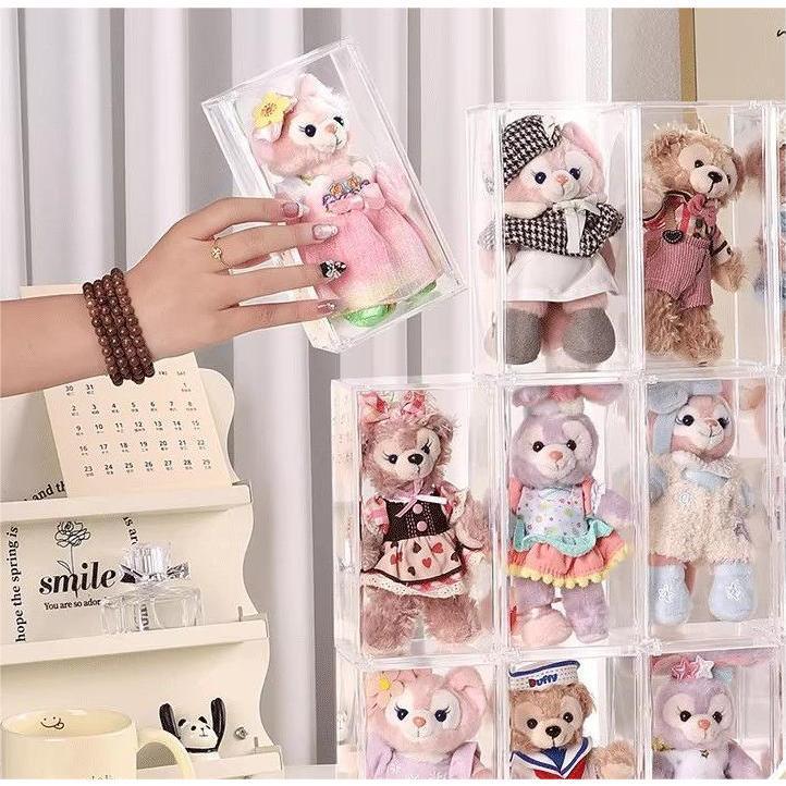 Shopclassyshop Transparent Doll Storage Box for Stella Lou and Lina Bell Plush Toys and Figurines Display