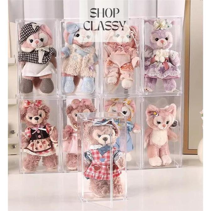 Shopclassyshop Transparent Doll Storage Box for Stella Lou and Lina Bell Plush Toys and Figurines Display