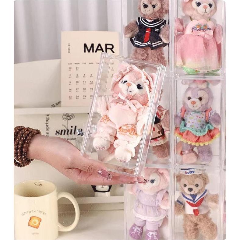 Shopclassyshop Transparent Doll Storage Box for Stella Lou and Lina Bell Plush Toys and Figurines Display