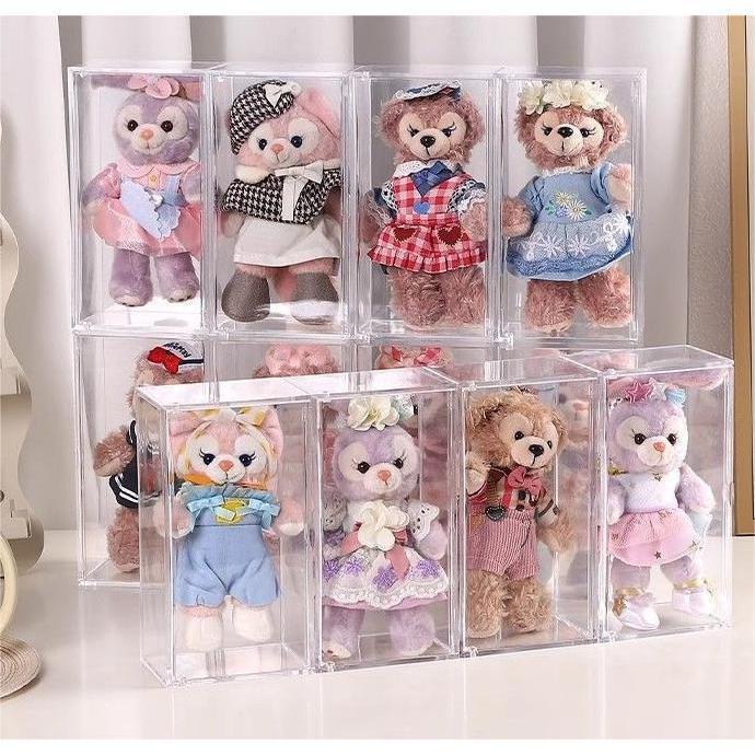 Shopclassyshop Transparent Doll Storage Box for Stella Lou and Lina Bell Plush Toys and Figurines Display