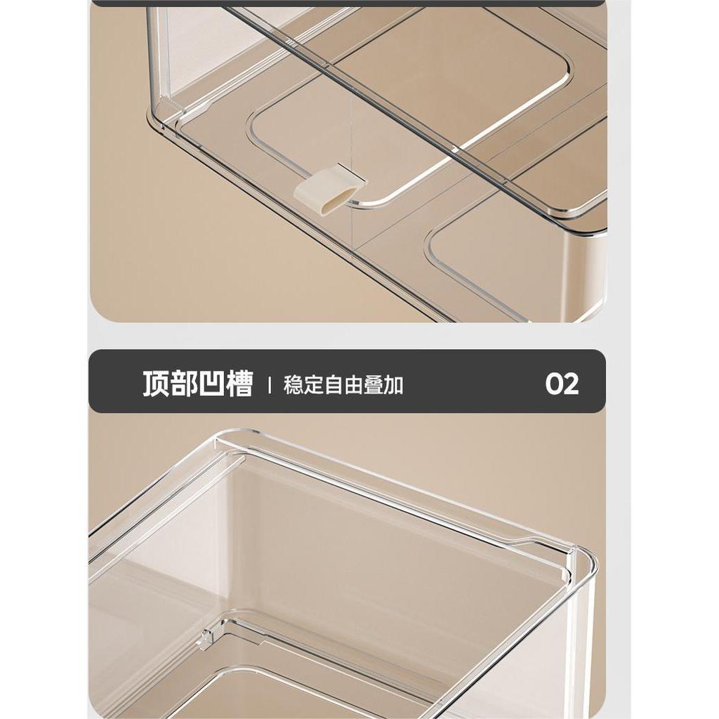 Shopclassyshop Clear Drawer with handle stackable Medicine storage box household personal drawer organizer wardrobe box