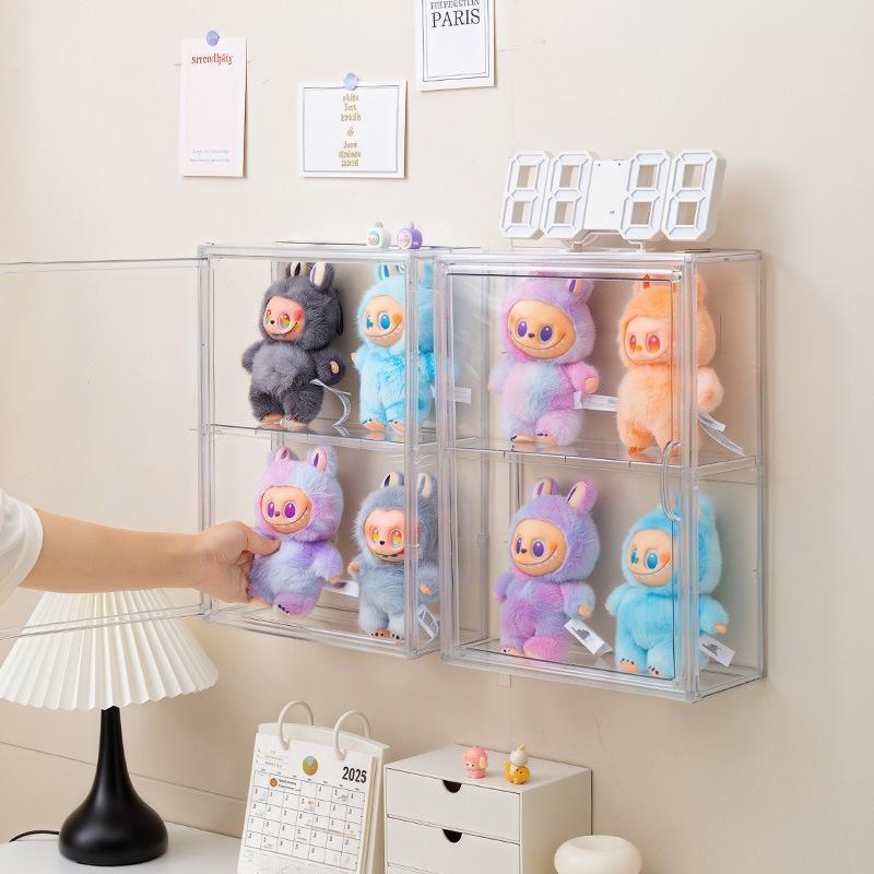 Shopclassyshop 60CM Extra Big Wall-mounted stackable Popmart Display Box Toys Pop Mart Doll Figures Storage Box Hanging