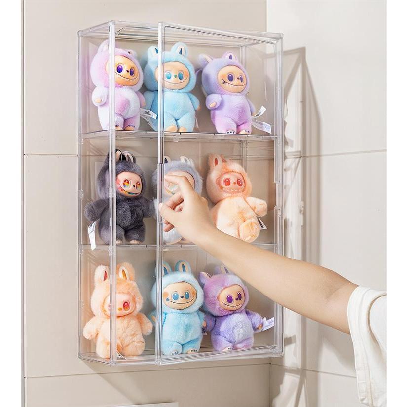 Shopclassyshop 60CM Extra Big Wall-mounted stackable Popmart Display Box Toys Pop Mart Doll Figures Storage Box Hanging