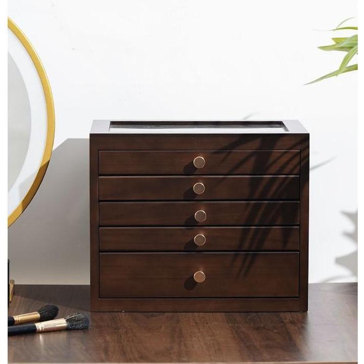 Shopclassyshop Solid walnut wood jewelry organizer box large capacity multifunctional jewelry Organizer  box