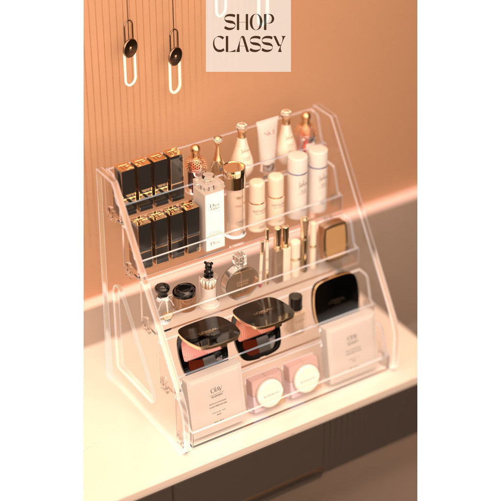 Shopclassyshop Lipstick eyeshadow palette storage large-capacity acrylic display rack makeup cosmetics desktop display