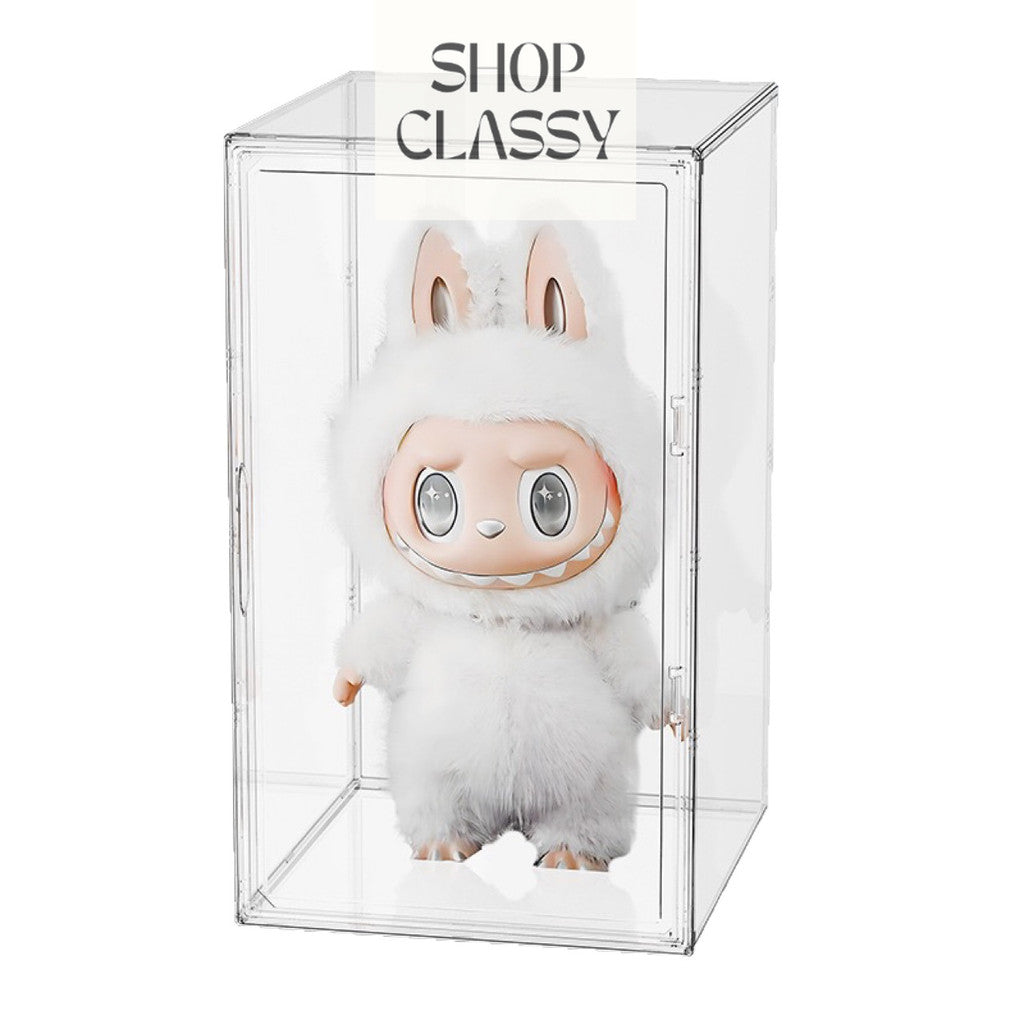 Shopclassyshop Acrylic Labubu Zimomo display storage box angel stackable Magnetic door doll dust-proof
