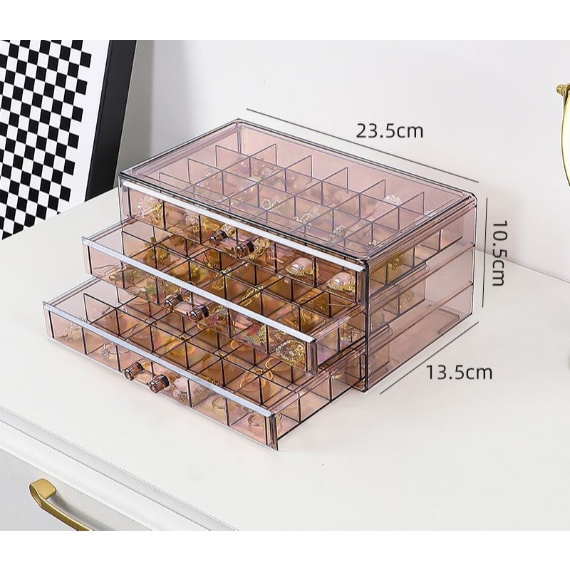 Shopclassyshop 72slot jewelry box Nail art multi-layer drawer diamond box nail sequins storage jewelry accessory box