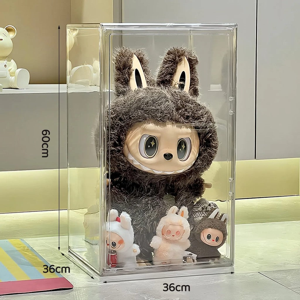 Shopclassyshop Acrylic Labubu Zimomo display storage box angel stackable Magnetic door doll dust-proof
