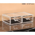Transparent Extra Big & thick stackable cosmetics storage box large  desktop drawer organizer