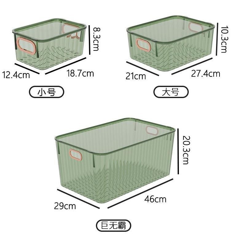 Shopclassyshop Transparent Dustproof Storage Box with Lid Large Capacity Desktop Cosmetic Organizer Storage Box