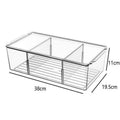 Shopclassyshop transparent PET Three-compartment large-capacity storage box desktop removable medicine organizer box
