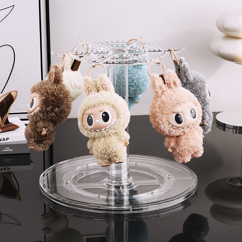 Shopclassyshop Full Clear Rotating Hanging stand to fit your pendent labubu clear acrylic stand