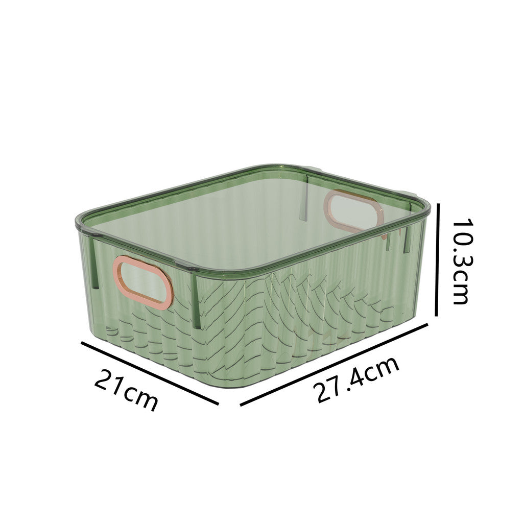 Shopclassyshop Transparent Dustproof Storage Box with Lid Large Capacity Desktop Cosmetic Organizer Storage Box