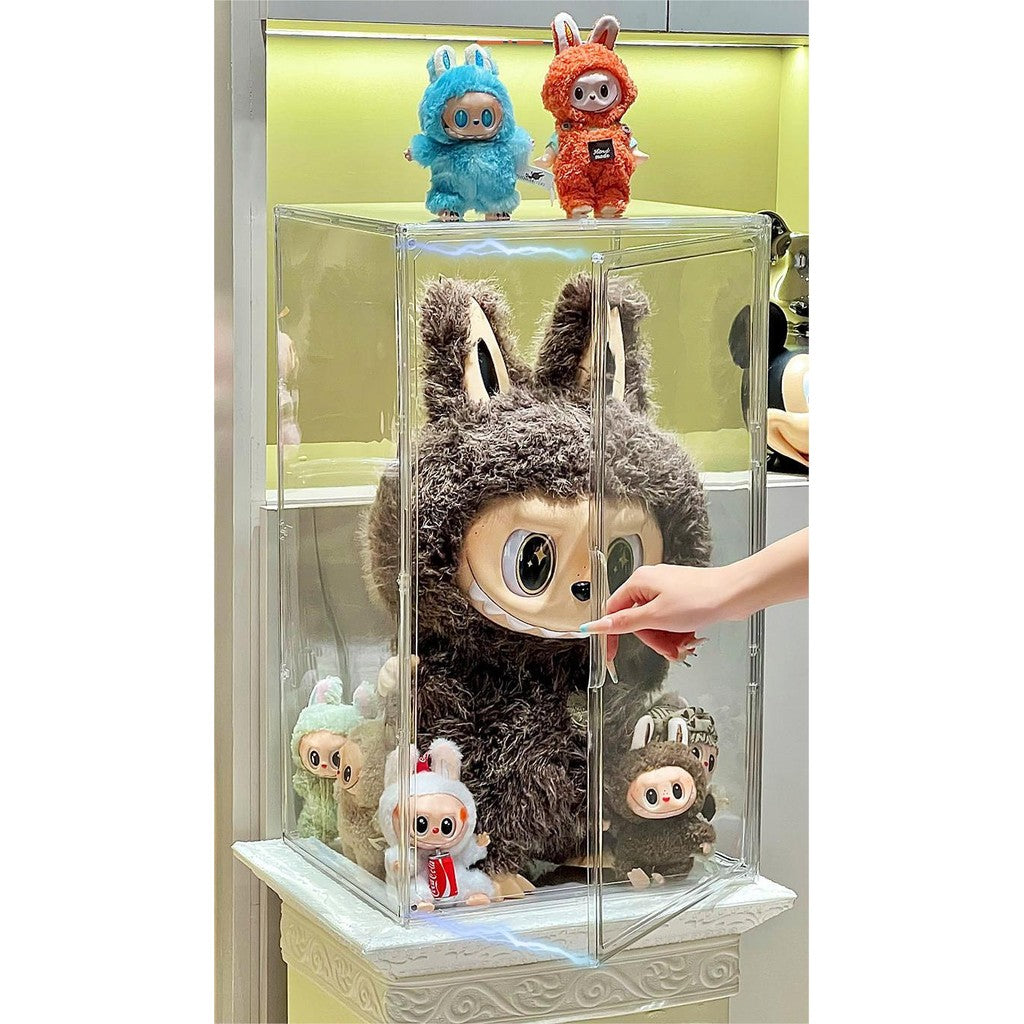 Shopclassyshop Acrylic Labubu Zimomo display storage box angel stackable Magnetic door doll dust-proof
