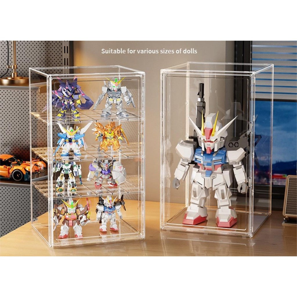 Shopclassyshop Acrylic Labubu Zimomo display storage box angel stackable Magnetic door doll dust-proof