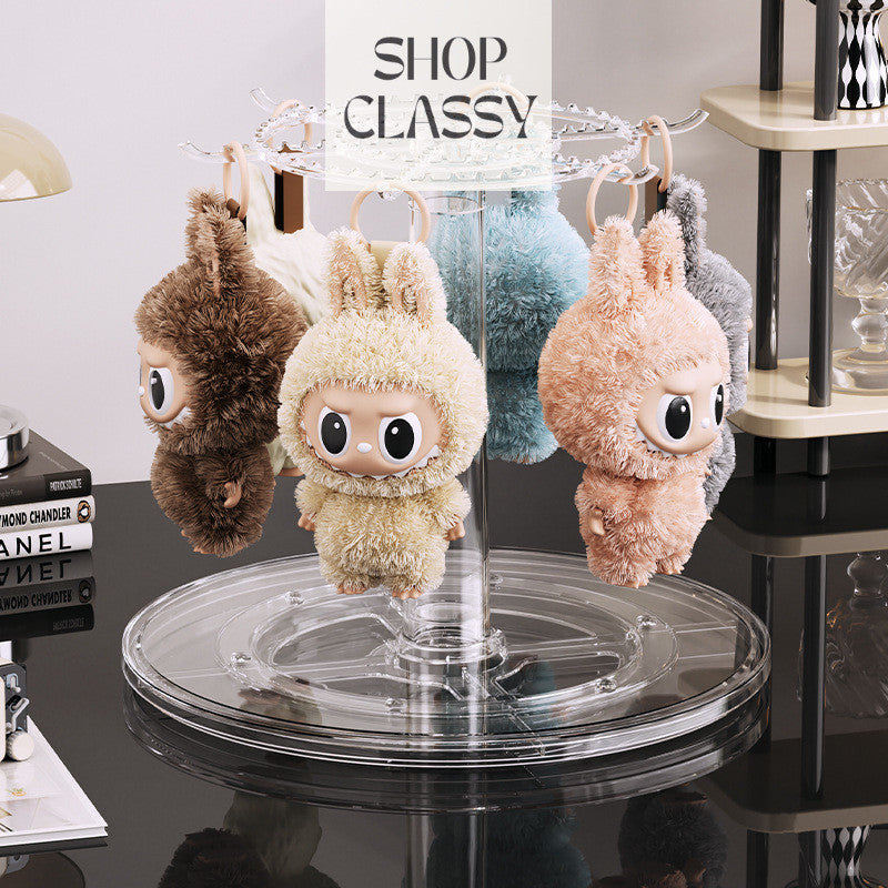Shopclassyshop Full Clear Rotating Hanging stand to fit your pendent labubu clear acrylic stand