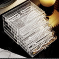 Shopclassyshop Five Drawer ins transparent Necklace Organizer dust-proof earring bracelets necklaces jewelry storage box
