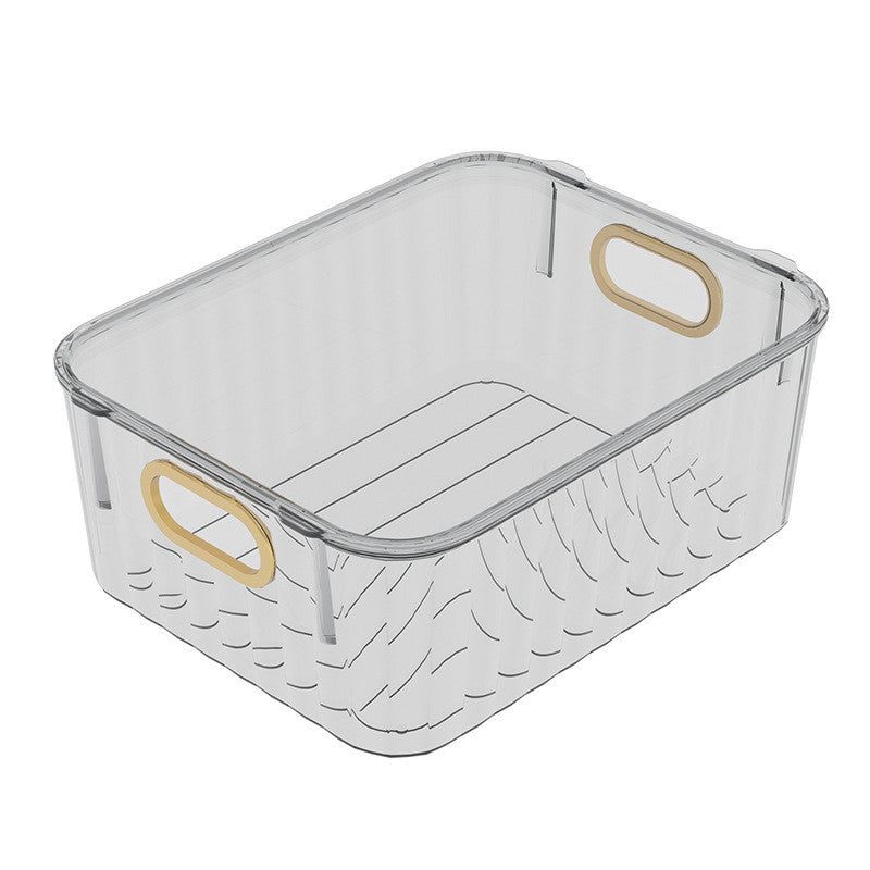 Shopclassyshop Transparent Dustproof Storage Box with Lid Large Capacity Desktop Cosmetic Organizer Storage Box