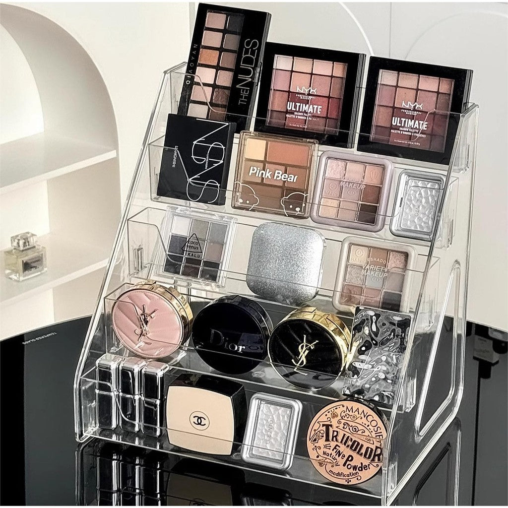 Shopclassyshop Transparent rack acrylic tiered vanity table desktop cosmetics and perfume organizer stand