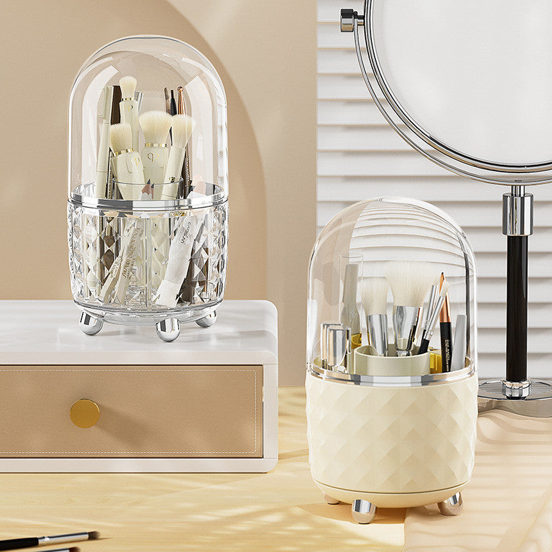 Shopclassyshop premium Dustproof 360° Rotating Makeup Brush and Cosmetic Storage Holder Brush organizer
