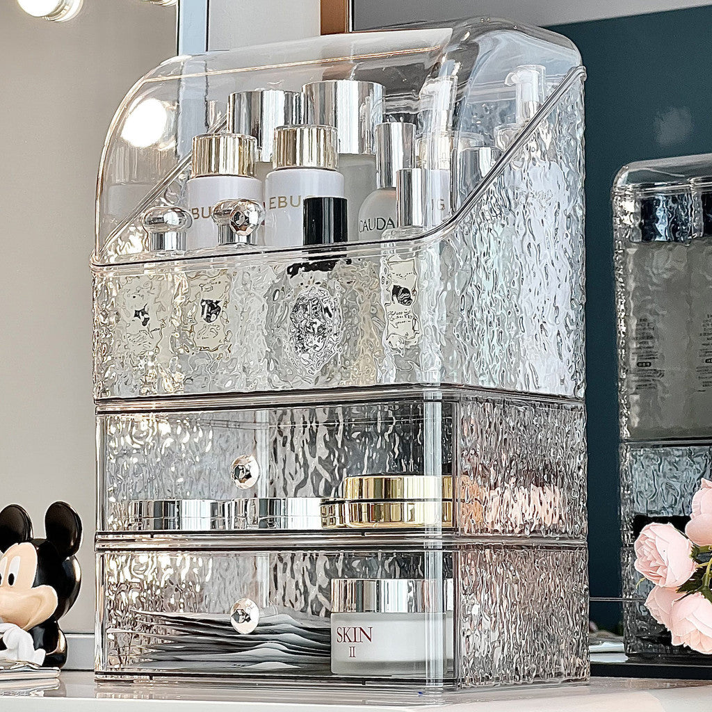 Shopclassyshop High-end storage cabinet makeup organizer box desktop vanity large-capacity lipstick skincare products