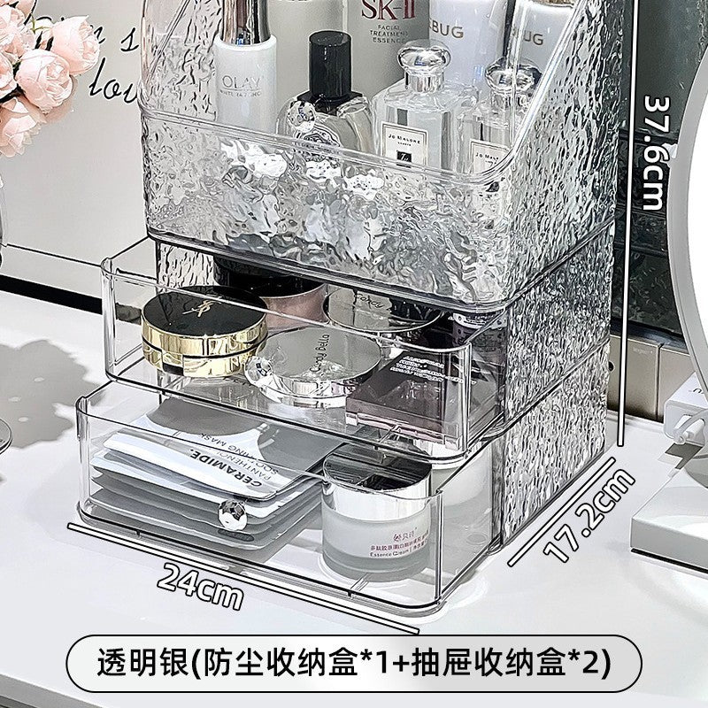 Shopclassyshop High-end storage cabinet makeup organizer box desktop vanity large-capacity lipstick skincare products