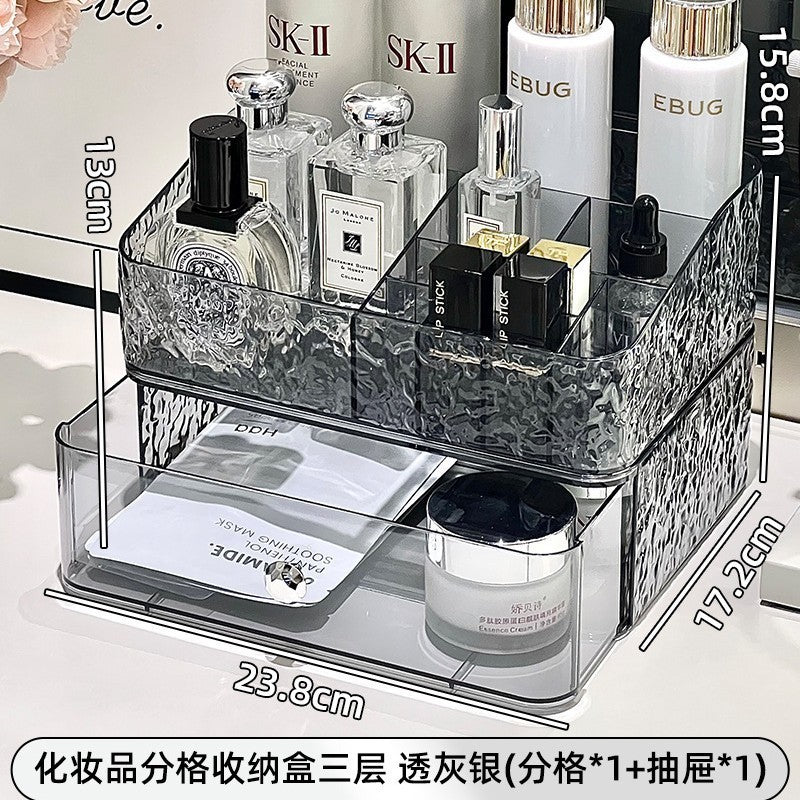 Shopclassyshop High-end storage cabinet makeup organizer box desktop vanity large-capacity lipstick skincare products
