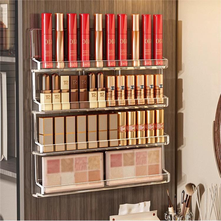 Shopclassyshop Multi-layer wall-mounted display rack for armor nail no-drill display rack, nail salon nail storage rack