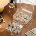 Shopclassyshop PET 2-layer portable Jewelry organizer storage box anti-oxidation for earrings necklaces accessories