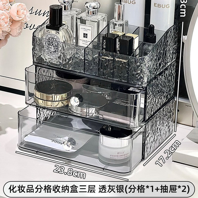 Shopclassyshop High-end storage cabinet makeup organizer box desktop vanity large-capacity lipstick skincare products