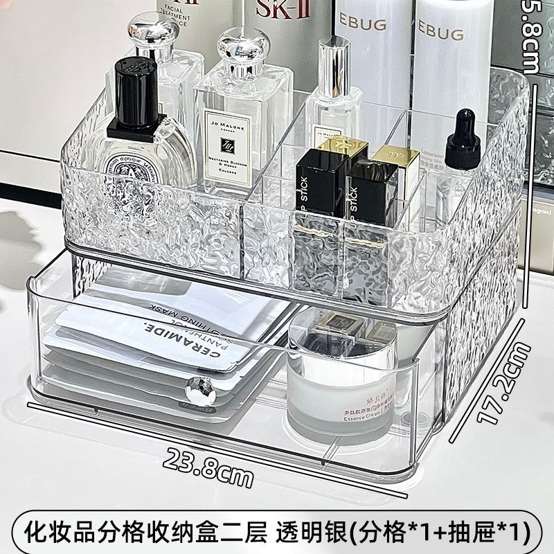 Shopclassyshop High-end storage cabinet makeup organizer box desktop vanity large-capacity lipstick skincare products