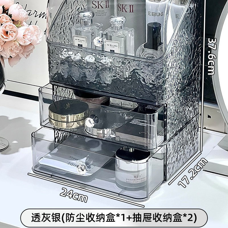 Shopclassyshop High-end storage cabinet makeup organizer box desktop vanity large-capacity lipstick skincare products