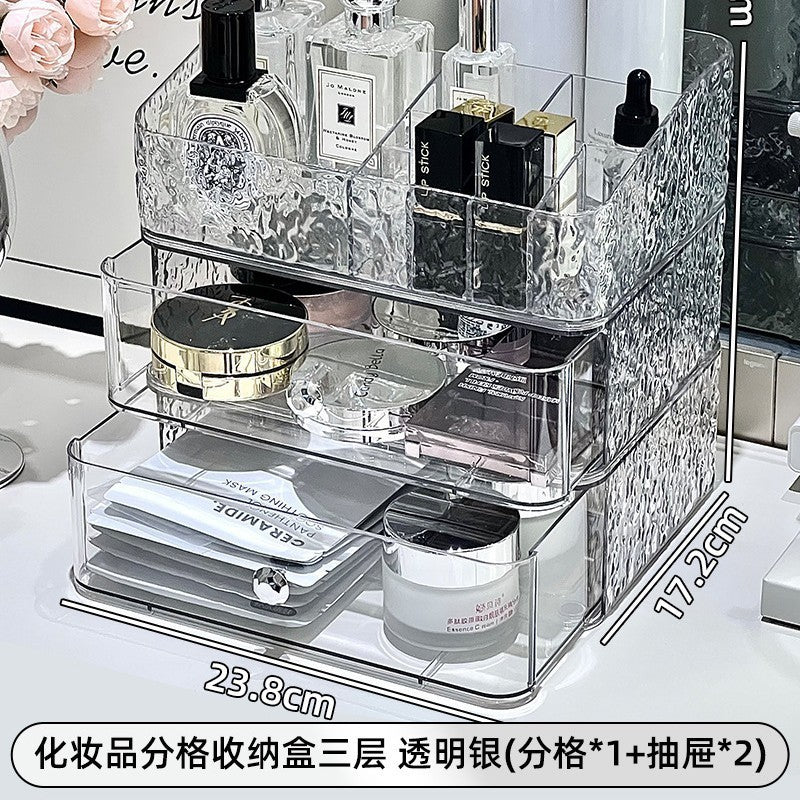Shopclassyshop High-end storage cabinet makeup organizer box desktop vanity large-capacity lipstick skincare products