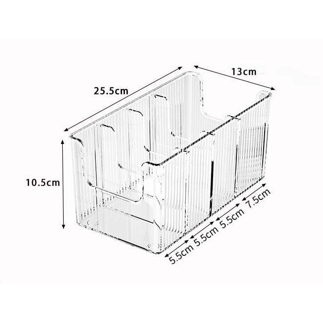 Shopclassyshop Transparent Large-Capacity Face Mask Storage Adjustable partition Cosmetic Organizer Skincare Rack