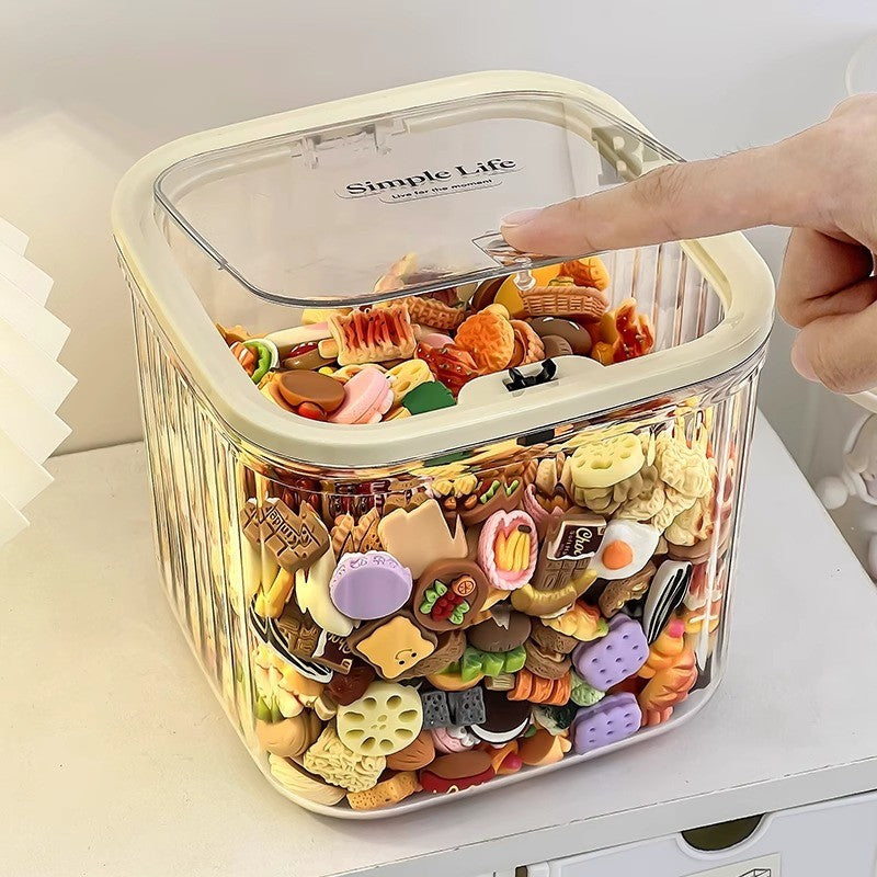 shopclassyshop Acrylic Automatic Lid-opening Hair Clip Organizer Storage Box Hair Rope Hair Ties Children Portable box