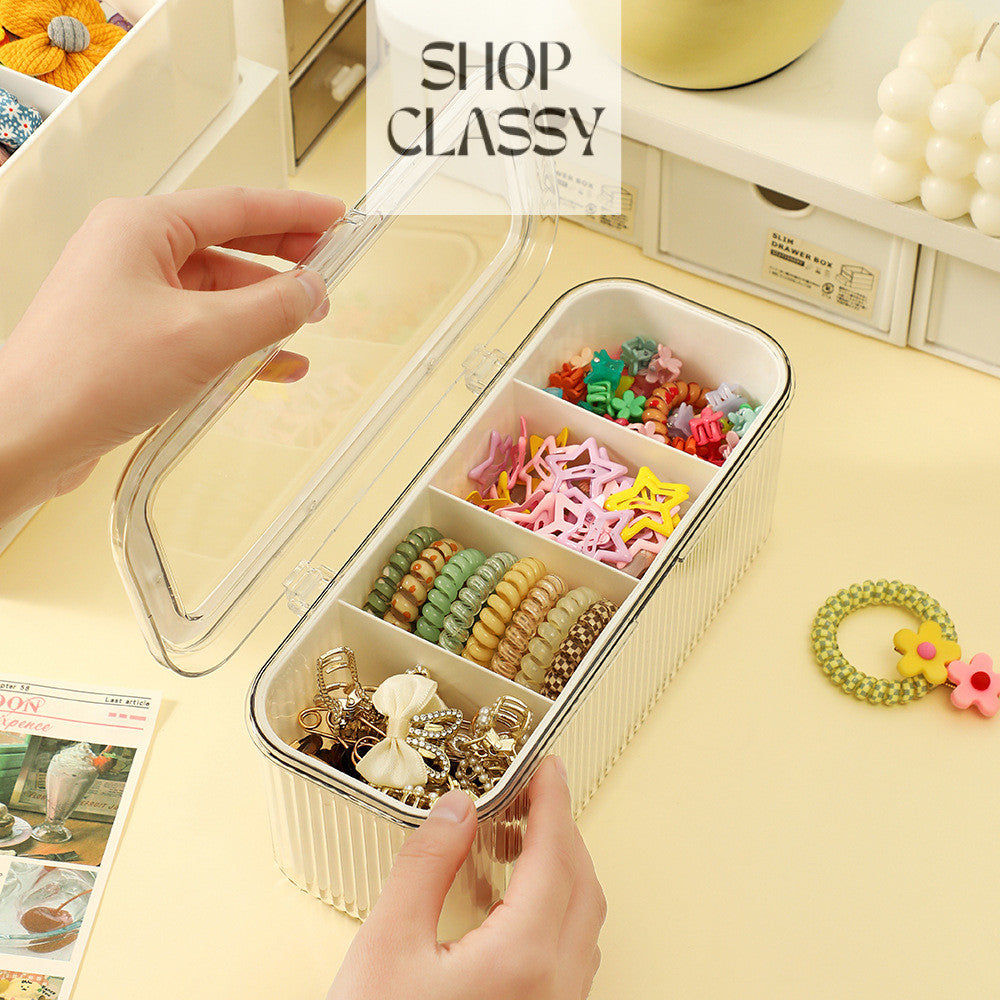 Shopclassyshop Hair Pin Storage Box Organizer Hair Clip Jewelry Display Desk Dustproof Decoration Hair Clip Organizer