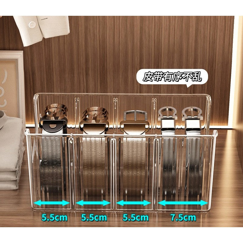 Shopclassyshop Transparent Large-Capacity Face Mask Storage Adjustable partition Cosmetic Organizer Skincare Rack