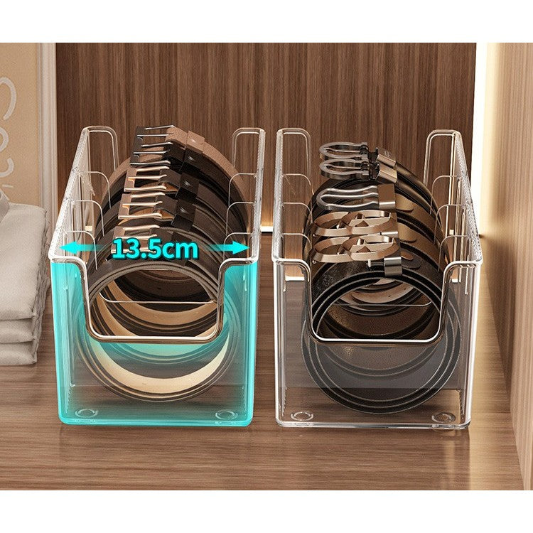 Shopclassyshop Transparent Large-Capacity Face Mask Storage Adjustable partition Cosmetic Organizer Skincare Rack