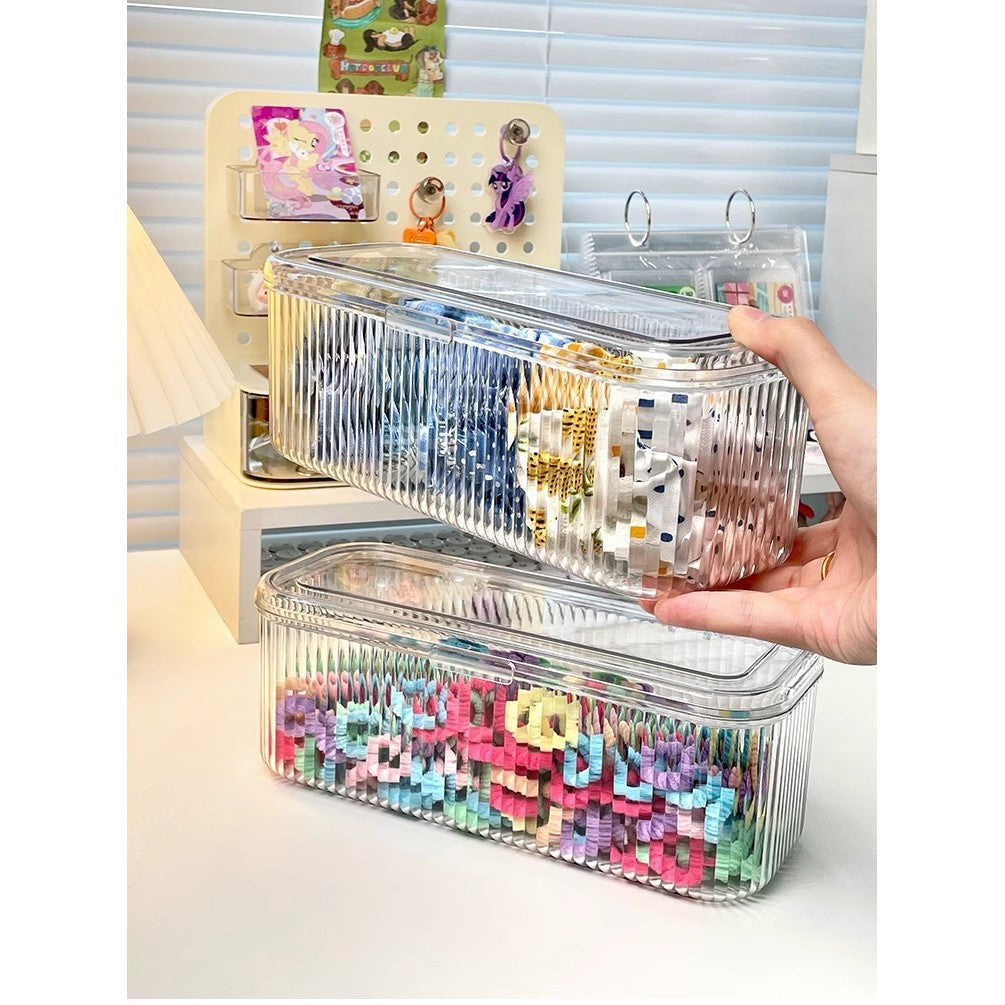 shopclassyshop Hair Clip Organizer Storage Box Hair Rope Hair Ties Transparent Children Portable Child Women Organizer