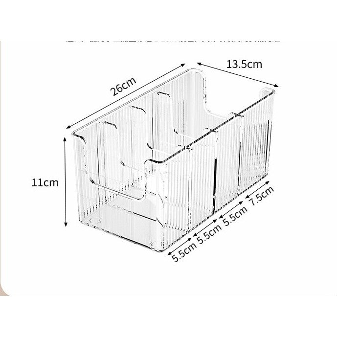 Shopclassyshop Transparent Large-Capacity Face Mask Storage Adjustable partition Cosmetic Organizer Skincare Rack