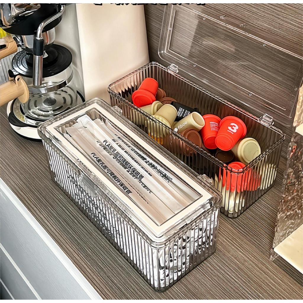 Shopclassyshop Tea Bag Organizer Container Storage Box Stackable 3in1 coffee Transparent Disposable Coffee Food Kitchen