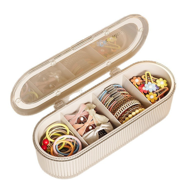 Shopclassyshop Hair Clip Organizer Storage Box Hair Rope Hair Ties Transparent Children Portable Child Women Organiser