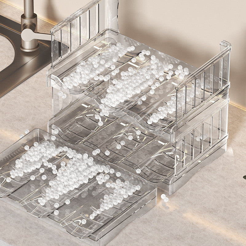 Shopclassyshop Acrylic Water Bottle Rack cup holder organizer Stackable Wine rack fridge Kitchen organizer