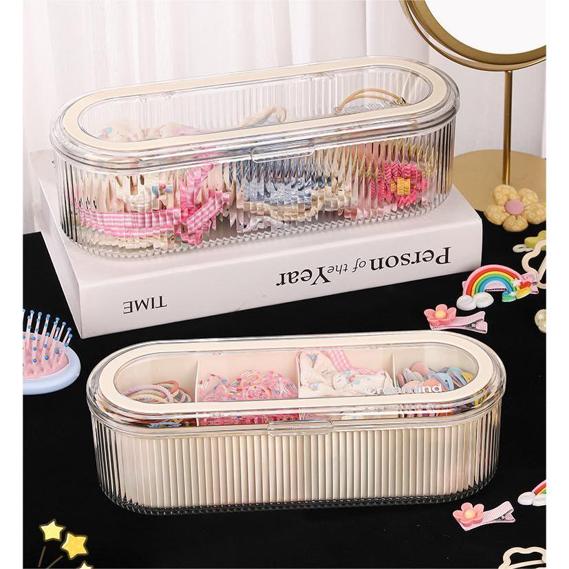 Shopclassyshop Hair Clip Organizer Storage Box Hair Rope Hair Ties Transparent Children Portable Child Women Organiser