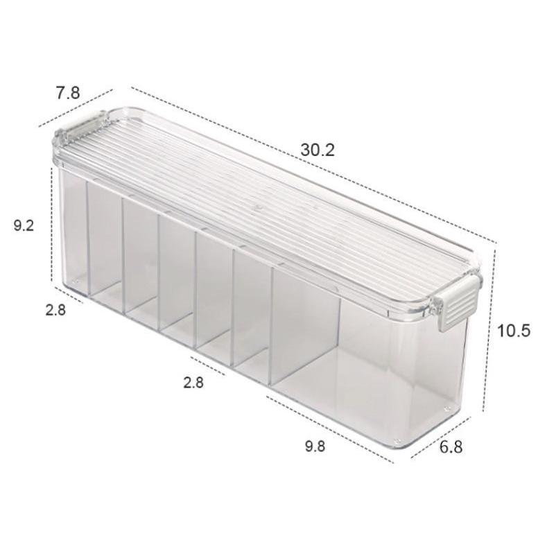 Shopcalssyshop Cable Organizer Desktop With Grid High-capacity Data Charging Cable Earphone Storage Box Household