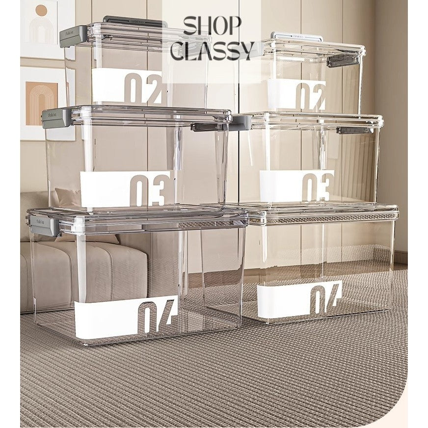 Shopclassyshop PET AIR Tight Storage Box with Handle Snacks Toys Storage pet food medicine storage Thickened